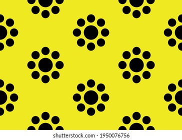 falta un patrón geométrico en un fondo amarillo. Textura sin inconvenientes. Gráficos vectoriales. 