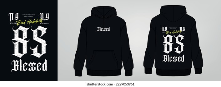 lack hoodie art design, world in 85