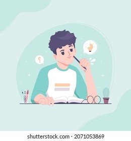 lack of idea illustration background