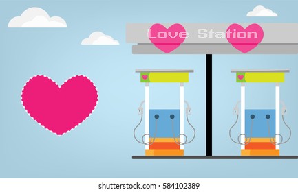 lack of love fill love will full with love,illustration.