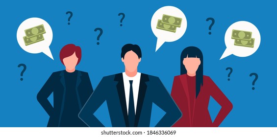 lack of salary banner. unemployed seeking employment web banner. office workers demand salary. people looking for jobs banner. employees demand payment. employer's debt.bankrupt company.