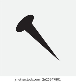 lack Silhouette Nail Icon on White Background