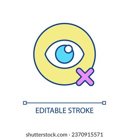 Lack of strategic vision RGB color icon. Product promotion issues. Poor marketing research. Isolated vector illustration. Simple filled line drawing. Editable stroke. Arial font used