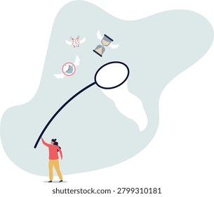 Lack of time or running out of time, countdown for work project deadline or time is valuable thing in life concept.life situation and activities.
