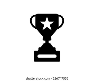 lack trophy black silhouette image vector icon logo symbol