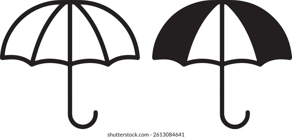 lack and white illustration, umbrella silhouettes, minimalist design, geometric shapes, contrasting patterns, simple line art, weather icons