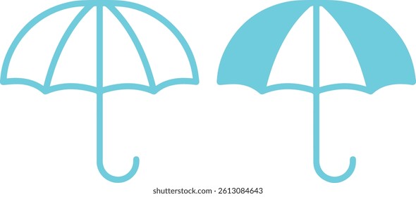 lack and white illustration, umbrella silhouettes, minimalist design, geometric shapes, contrasting patterns, simple line art, weather icons
