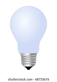 Lackluster bulb lamp. Vector