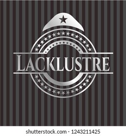 Lacklustre silver emblem or badge