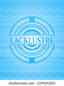 Lacklustre water representation emblem background.