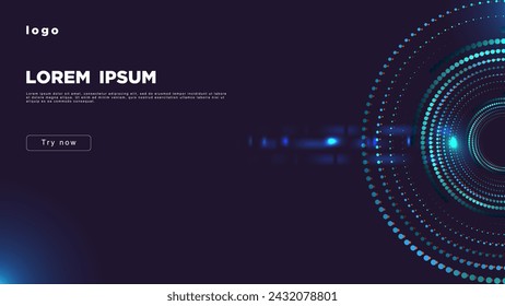 Laconic background in dark blue tones with a light flare.