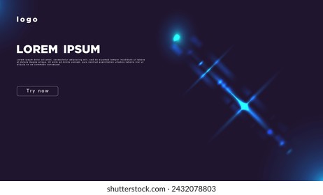 Laconic background in dark blue tones with a light flare.