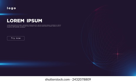 Laconic background in dark blue tones with a light flare.
