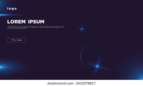 Laconic background in dark blue tones with a light flare.