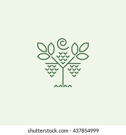 laconic flat grapevines icon for wine list