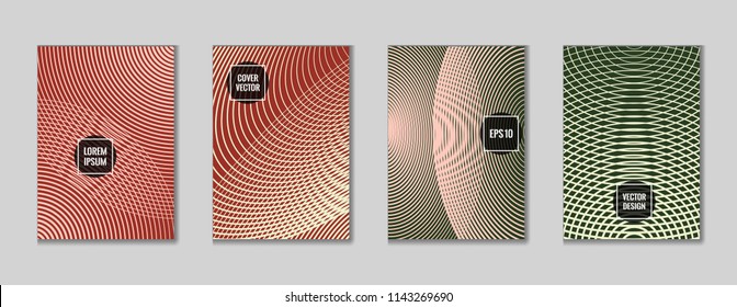 Laconic geometric design title page background. Cool tile journal header page set. First page minimal design for college notebook, dairy or notepad.