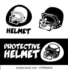 laconic logo protective helmet set