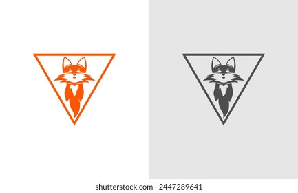 Laconic logo, vector symbol, icon and avatar of fox, foxes for social networking website business and e-document design on light and grey backgrounds