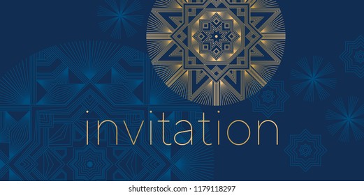 Laconic luxury snowflake greeting card design element. Line structure minimal style xmas decor. Christmas vector.