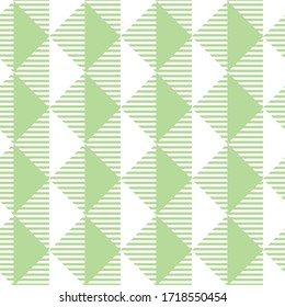 Laconic minimal mint color stripes plaid seamless pattern for background, fabric, textile, wrap, surface, web and print design. Vintage vibes pastel color repeatable motif. 

