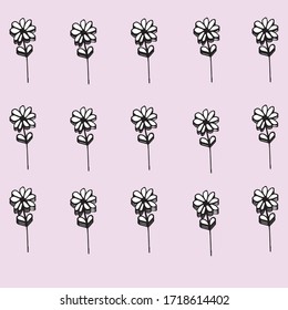Laconic seamless pattern for background, fabric, textile, wrap, surface, web and print design. Vintage vibes pink and mustard color repeatable motif.