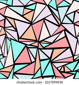 Laconic triangular grid geometric seamless backdrop. Minimal triangles polygonal origami. Diamond triangle brochure minimal design for advertising.