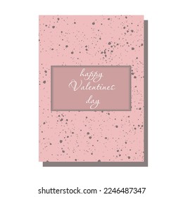 Laconic vector template of a greeting card in pastel light colors for the holiday of Valentine's Day
