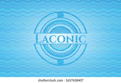 Laconic water representation emblem. Vector Illustration. Detailed.