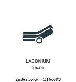 Laconium glyph icon vector on white background. Flat vector laconium icon symbol sign from modern sauna collection for mobile concept and web apps design.