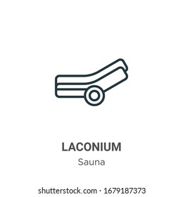 Laconium outline vector icon. Thin line black laconium icon, flat vector simple element illustration from editable sauna concept isolated stroke on white background