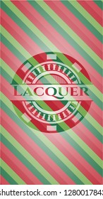 Lacquer christmas badge.
