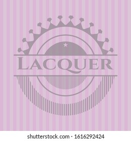 Lacquer pink emblem. Retro. Vector Illustration. Detailed.