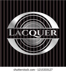 Lacquer silver emblem or badge