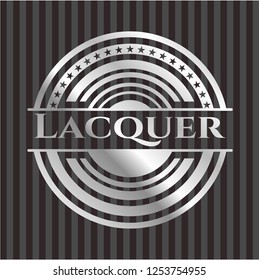 Lacquer silvery shiny badge
