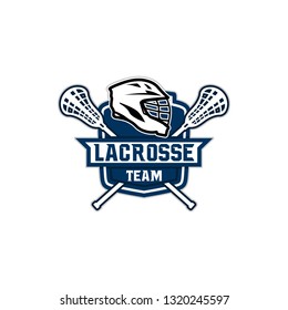 Lacrosse American Sports Badge Logo Template Vector