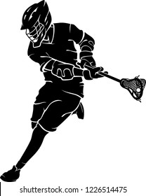 Lacrosse Athlete Aim Goal