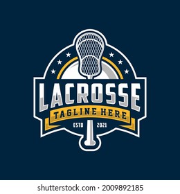 Lacrosse badge logo in modern minimalist style