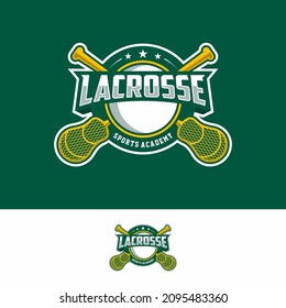 Lacrosse badge logo in modern minimalist style