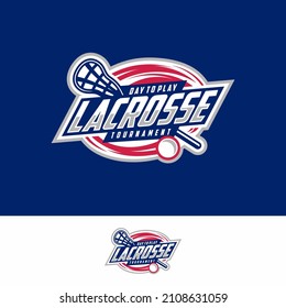 Lacrosse badge logo in modern minimalist style