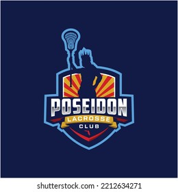 Lacrosse club logo design vector