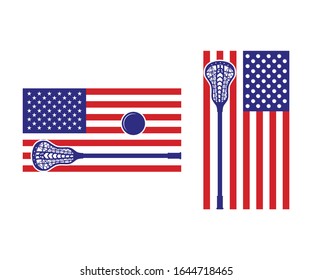Lacrosse flag. Distressed Lacrosse flag vector illustration design svg
