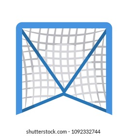 Lacrosse goal. Sport goal. Flat cartoon style vector illustration icons. Isolated on white. Sport equipment. Lacrosse, hockey, goal for game, match, championship. Lacrosse goal, gate, gateway, portal.