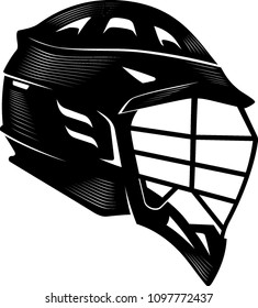 Lacrosse Helm Calligraphic Style Side View