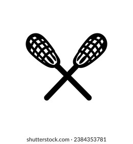 Lacrosse Icon on White Background - Simple Vector Illustration