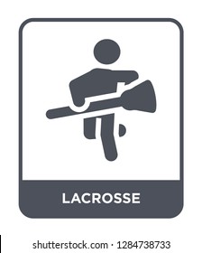 lacrosse icon vector on white background, lacrosse trendy filled icons from Sport collection, lacrosse vector illustration