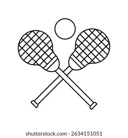 Icono de lacrosse con fondo blanco Vector Ilustración de stock