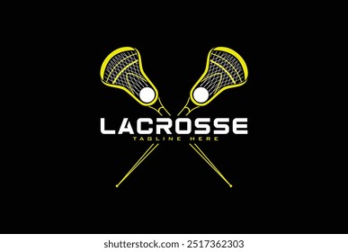 Logotipo gráfico vetor de lacrosse para qualquer negócio especialmente para equipe esportiva, clube, comunidade.