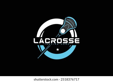 Logotipo gráfico vetor de lacrosse para qualquer negócio especialmente para equipe esportiva, clube, comunidade.