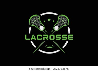 Logotipo gráfico vetor de lacrosse para qualquer negócio especialmente para equipe esportiva, clube, comunidade.