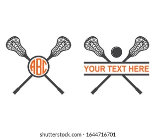 Lacrosse monogram symbol vector illustration design